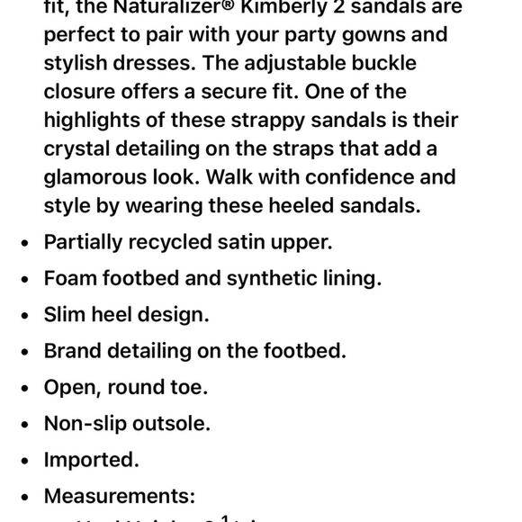 Naturalizer Kimberly 2 Rhinestone Strappy Heels | NWT | Black & Silver - Picture 10 of 10